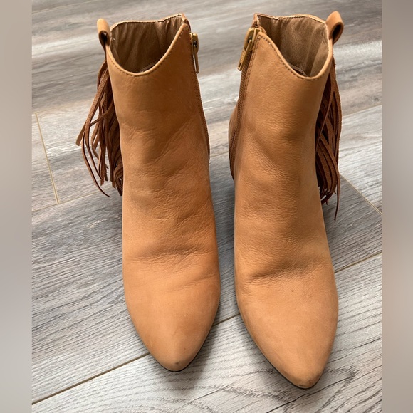Matisse Leather Booties with Fringe - Picture 2 of 3